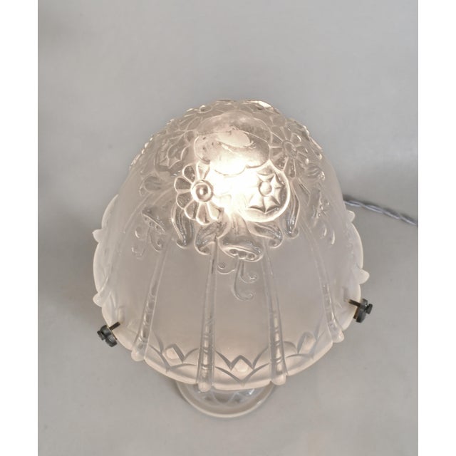 1930s French Art Deco Mushroom Table Lamp by Pierre d'Avesn Lorrain Daum #2 - 1930s France For Sale - Image 5 of 16