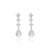 Not Yet Made - Made To Order 14k Solid White Gold Aquamarine Diamond Long Dangle Earrings - 2 Pieces For Sale - Image 5 of 5