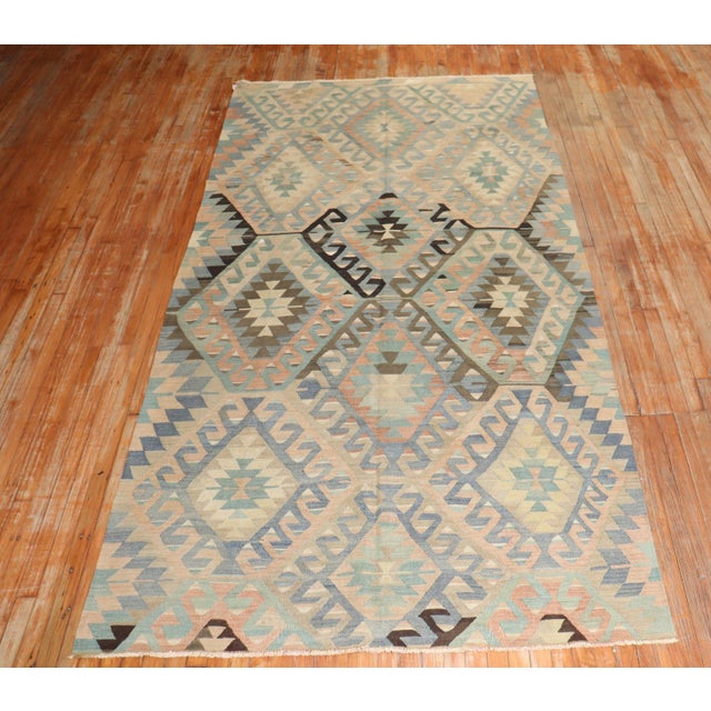 Rustic Vintage Turkish Kilim For Sale - Image 14 of 18