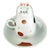 2000s Maneki Neko Cat Teacup Upside Down Cup and Saucer Set- 2 Pieces For Sale