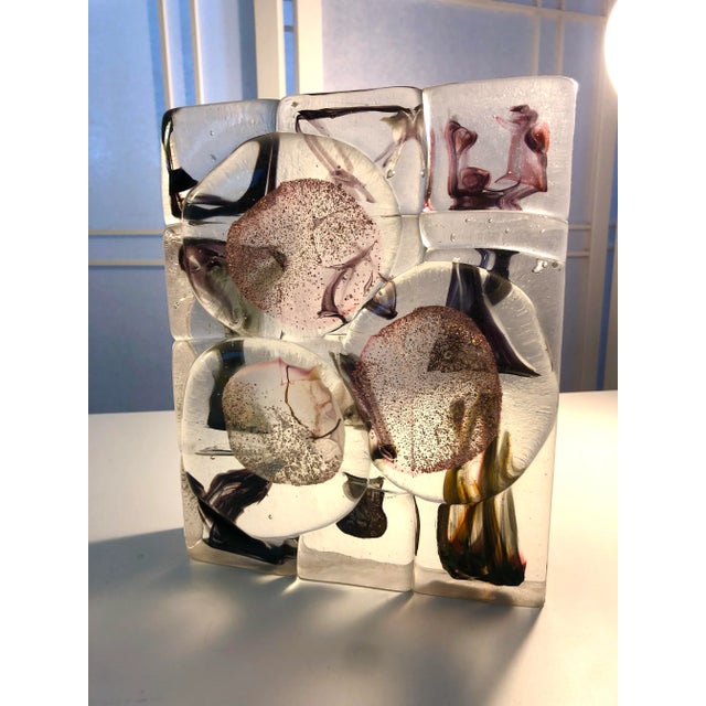 2000 - 2009 Isabelle Monod Glass Sculpture, Venice, Italy, 2005, 9.5" Tall X 7.75" Wide, X 1.5" Deep For Sale - Image 5 of 12