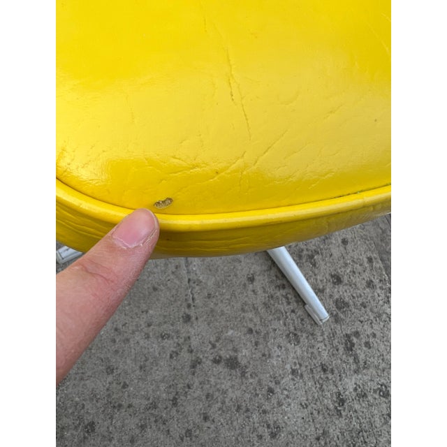 1970 Yellow Vinyl Dining Chairs - a Set of 4 For Sale - Image 10 of 13