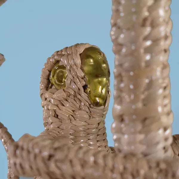 Boho Chic Mario Lopez Torres Single Monkey Chandelier For Sale - Image 3 of 9