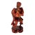 Mid-Century Hand-Carved Chinese Fisherman Statue For Sale
