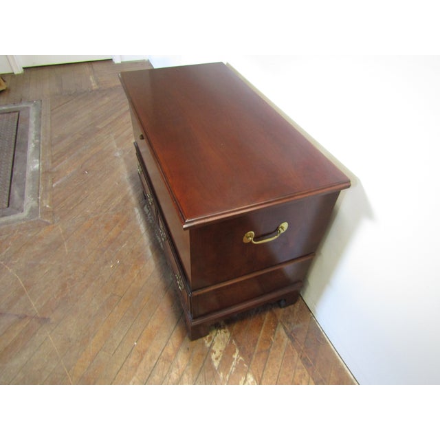 Chippendale Lane Solid Cherry Chippendale Style Cedar Lined Chest For Sale - Image 3 of 8