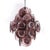 Modernist Hand-Blown Smoked Mauve Spotted Murano Glass Five-Tier Disc Chandelier For Sale - Image 11 of 18