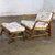 Calif-asia Mid-20th Century Tropical or Coastal Style Rattan Lounge Chair and Ottoman Set by Calif Asia For Sale - Image 4 of 18