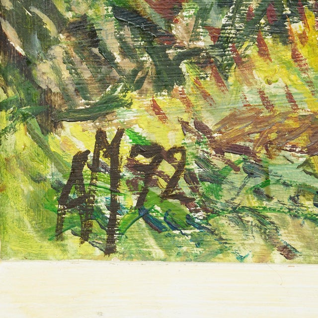 Summer Field With Trees, 1972 – Oil Painting by Alexander Michael For Sale - Image 4 of 6