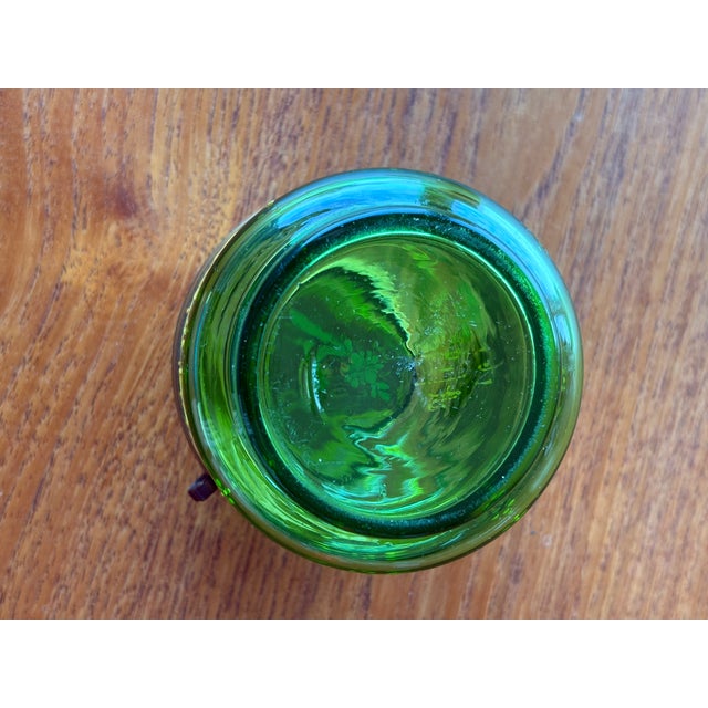 Victorian Moser Art Green Glass and Enamel Bohemian Dresser Box For Sale - Image 13 of 13