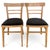Mid-Century Beech Dining Chairs with Black Vinyl Seats, 1950s, Set of 2 For Sale - Image 9 of 9