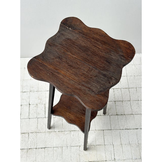 Vintage Undulating Edge Tiered Side Table, Circa 1940s For Sale - Image 10 of 14