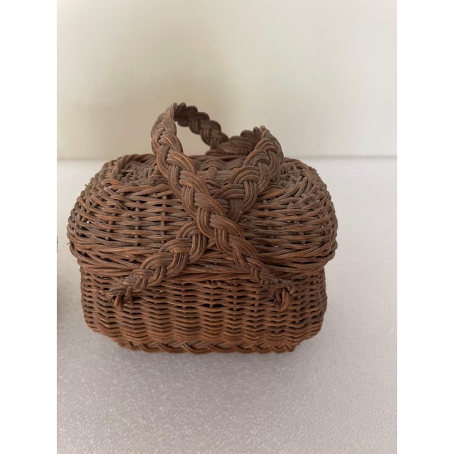 Miniature Baskets, 1890s, Set of 2, in Very Good conditions. Designed 1890 to 1919