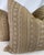 Custom pair of 22" pillows covered in Thibaut "Charter Stripe Embroidery" in color camel. These pillows have tapered...