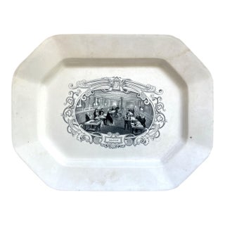 Rare Large 19th-Century Boston Mails “Saloon” Ironstone Platter - 18" For Sale