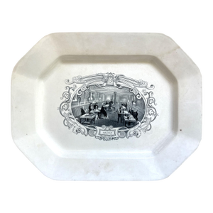 Rare Large 19th-Century Boston Mails “Saloon” Ironstone Platter - 18"