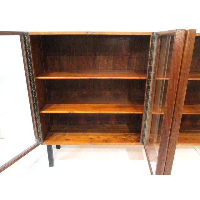 Mid Century Black Walnut Bookcase in the Style of Nakashima For Sale In Cincinnati - Image 6 of 13