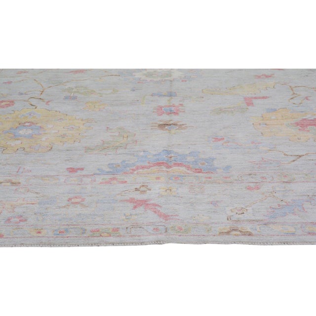 Turkish Wool Oushak Rug,12'X14'4" For Sale - Image 4 of 6