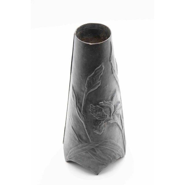 Gray Art Nouveau Pewter Vases, Italy, Early 20th Century, Set of 2 For Sale - Image 8 of 10