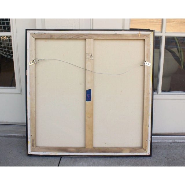 Textile Abstract Oil on Canvas Abstract Painting by James L. Bruch For Sale - Image 7 of 7