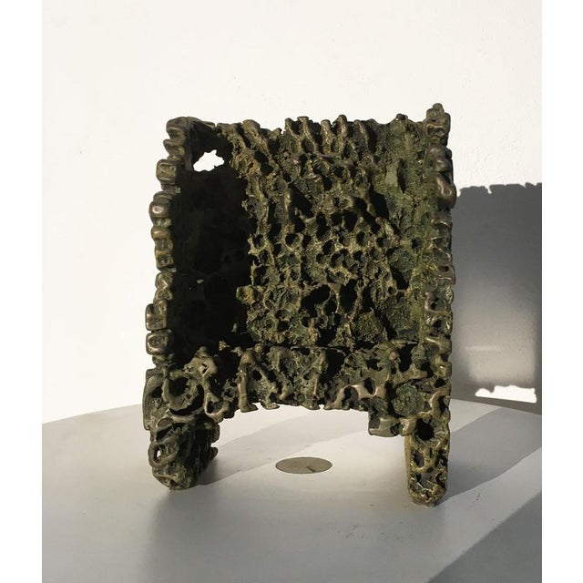 Italian Bronze Abstract Sculpture by Urano Palma, 1985 For Sale - Image 12 of 18