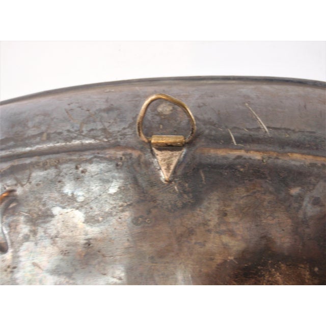 Vintage Oval Pewter Platter With Roe Deer in Mountains With Pinecone Edge For Sale In Wichita - Image 6 of 12