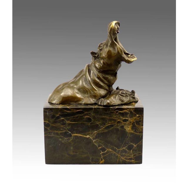 The Little Hippo Family, is a charming bronze sculpture capturing one of nature’s most endearing animals. The hippo family...