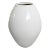Asian Modern Vintage White Milk Oblong Ceramic Vase For Sale