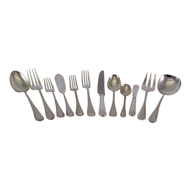 New Sheffield Finest Hester Bateman Pattern Flatware Set for 12- 76 Pieces For Sale