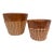 Vintage Italian Ceramic Basket Weave Terracotta PLANTERS-set of 2 For Sale