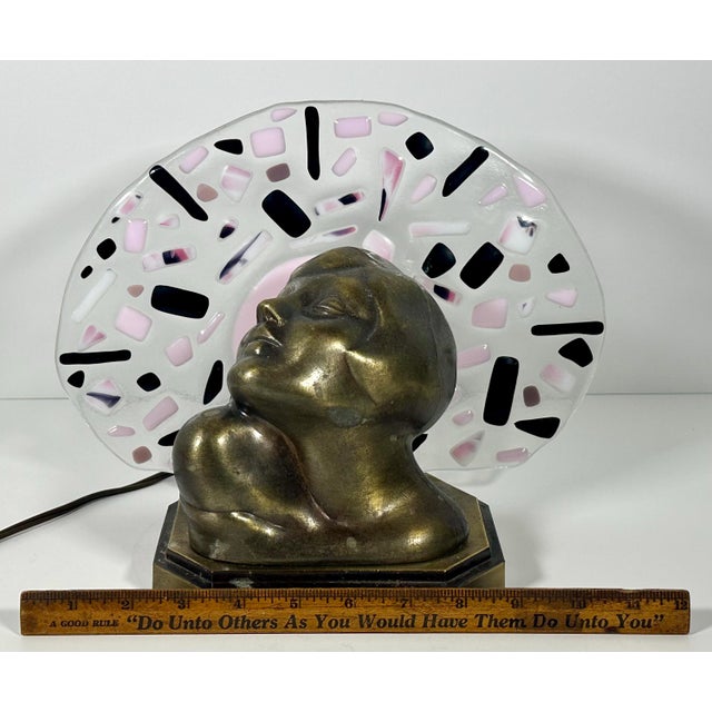 Mid 20th Century Art Deco Flapper Girl Bust Lamp: Hollywood Regency Revival For Sale - Image 10 of 10