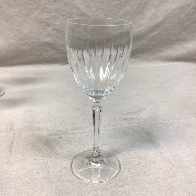 Vintage Set of Cristallerie Zwiesel Full Lead Crystal Ceremony Goblets-Set 4 Wine and 4 Water Goblets For Sale - Image 10 of 12
