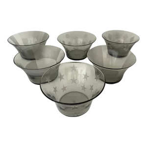 Vintage Hermes Smoked Crystal Candy/Nut Dishes