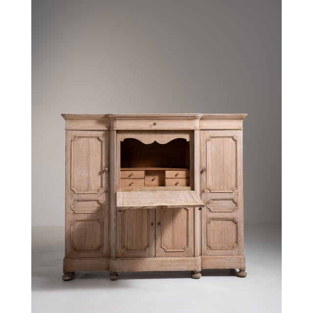 19th Century Fine French Oak Secretary Cabinet For Sale - Image 9 of 18