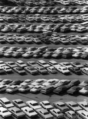Lou Jacobs Jr. 1965 Photograph - Los Angeles Parking Lot