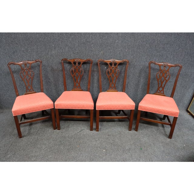 Beacon Hill Attributed Chippendale Chairs Set/8 For Sale - Image 4 of 13