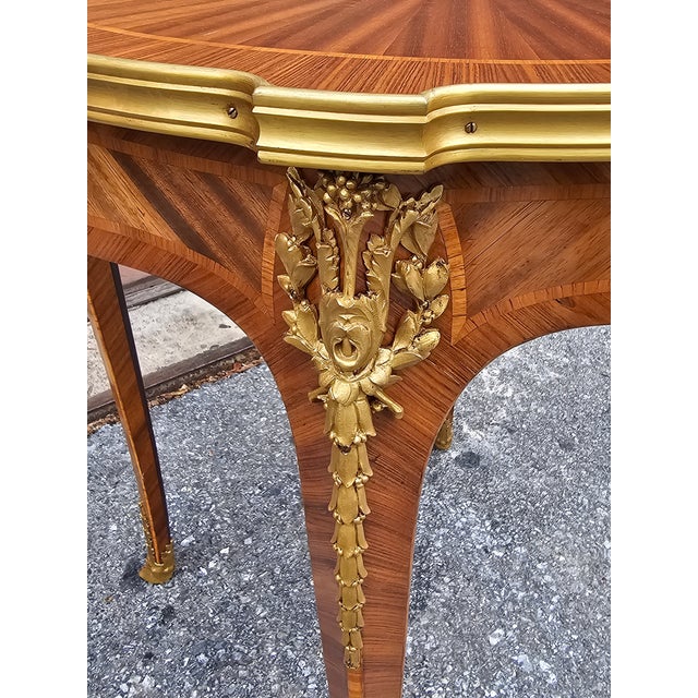 Haentges Freres Gilt-Bronze Mounted Kingwood Gueridon. Paris, Circa 1890s For Sale - Image 11 of 12