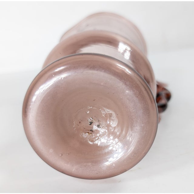 19th or 20th Century Purple Amethyst Bohemian Venetian Glass Pitcher For Sale - Image 9 of 10