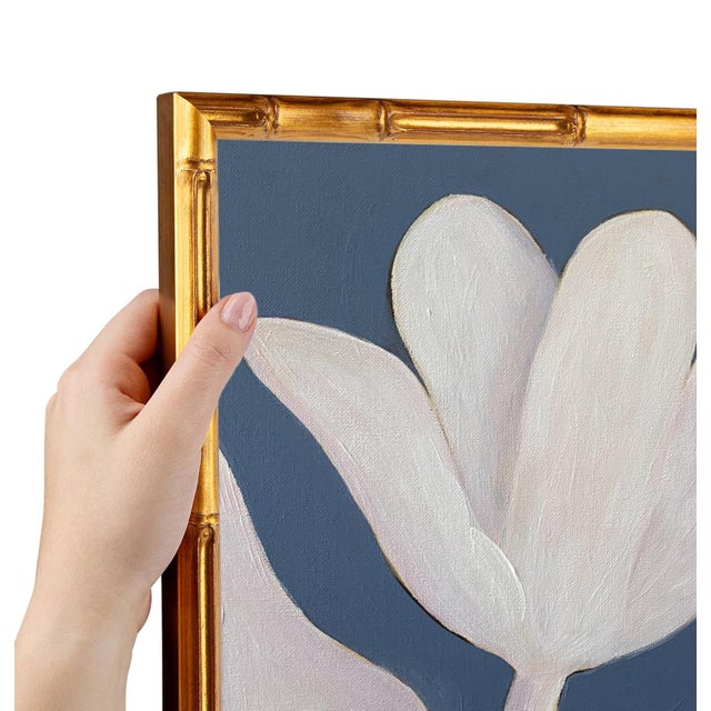 2020s Original Framed Acrylic Botanical Painting, Organic Boho Art Floral Tulip Wall Art by Tatiana Duperault For Sale - Image 5 of 5