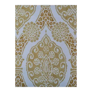 Brunschwig & Fils Sufera Print Canary Fabric 4 7/8 Yards