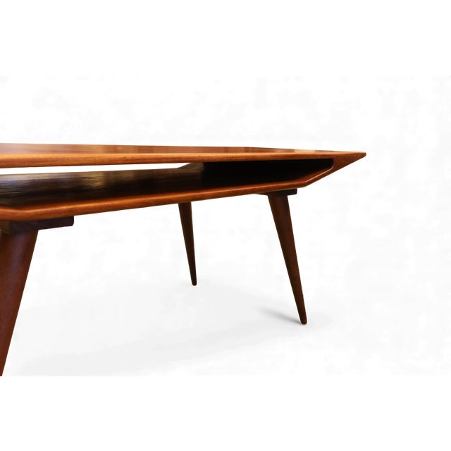 Mid-Century Modern Vintage Danish Coffee Table in Teak by Omann Jun, 1950s For Sale - Image 3 of 13