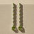 Peridot and Colorless Topaz Long Drop Earrings studs. Art Deco Inspired Peridot and Colorless Topaz Long Earrings....
