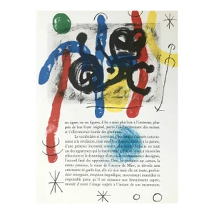 1965 Joan Miro Original Lithograph Dm16151 Derriere Le Miroir