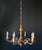 Italian Chandelier in Wood and Brass, 1950s For Sale - Image 9 of 10