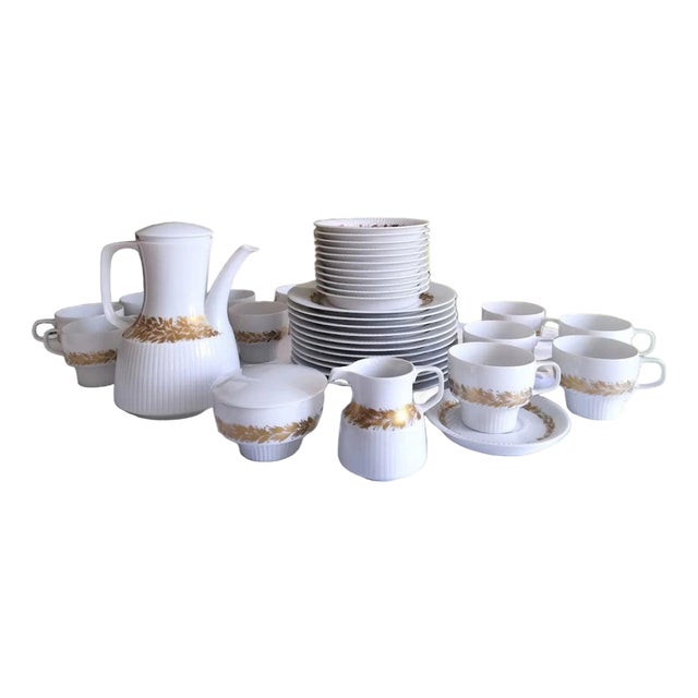 Porcelain Modulation Coffee and Dessert Service by Tapio Wirkkala for Rosenthal Studio-Line, Germany, 1970s, Set of 39 For Sale