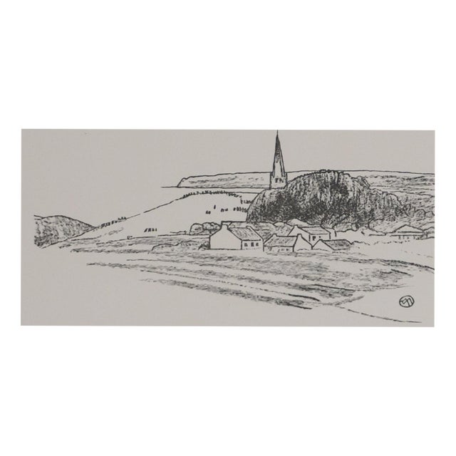 Mathurin Meheut, Seaside Village, 1937, Engraving For Sale