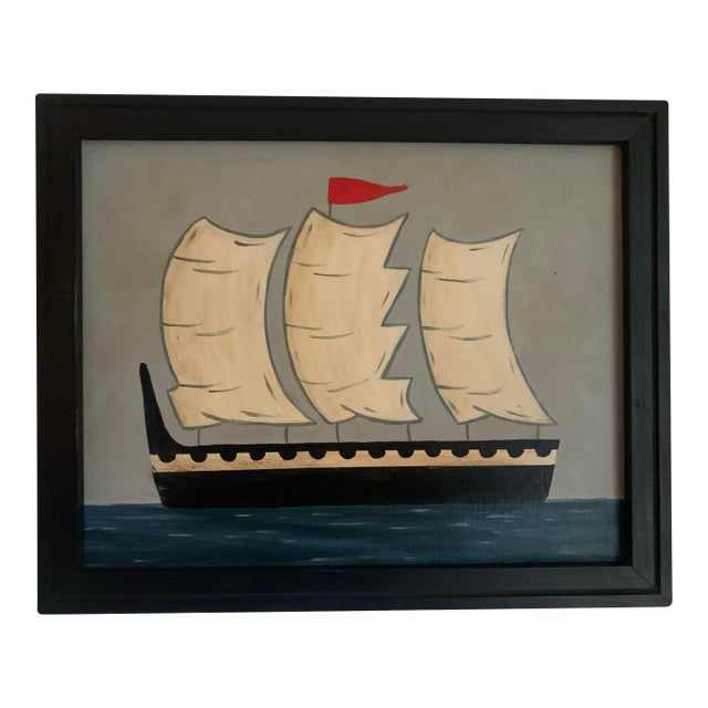 Contemporary Impressionist Style Seascape Painting on Canvas, Framed For Sale