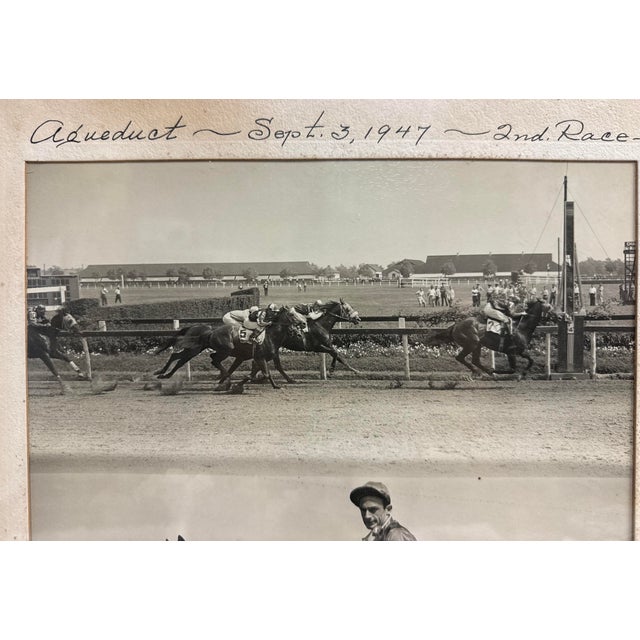 Black Vintage 47 Original Bert Morgan Teaneck Aqueduct Horse Racing Jockey Photograph For Sale - Image 8 of 13