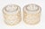 Vintage Imperial Glass Ice Buckets With 22 Carat Gold Plated Trellis Shoji Greek Key Overlay For Sale - Image 12 of 13