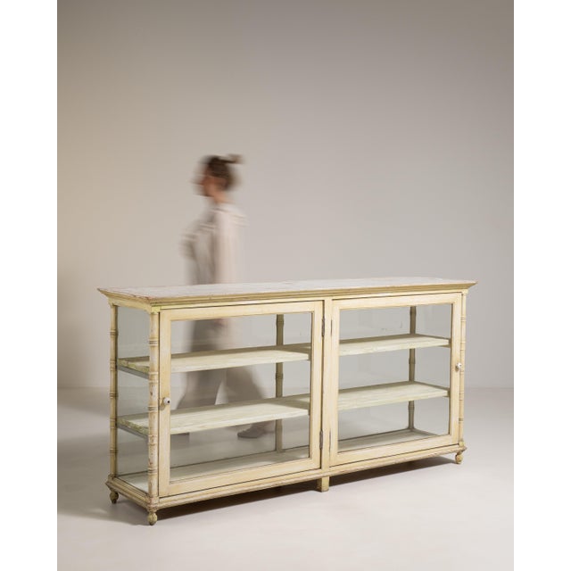 Faux Bamboo Display Vitrine, Antique, France, Early 20th Century For Sale - Image 10 of 16
