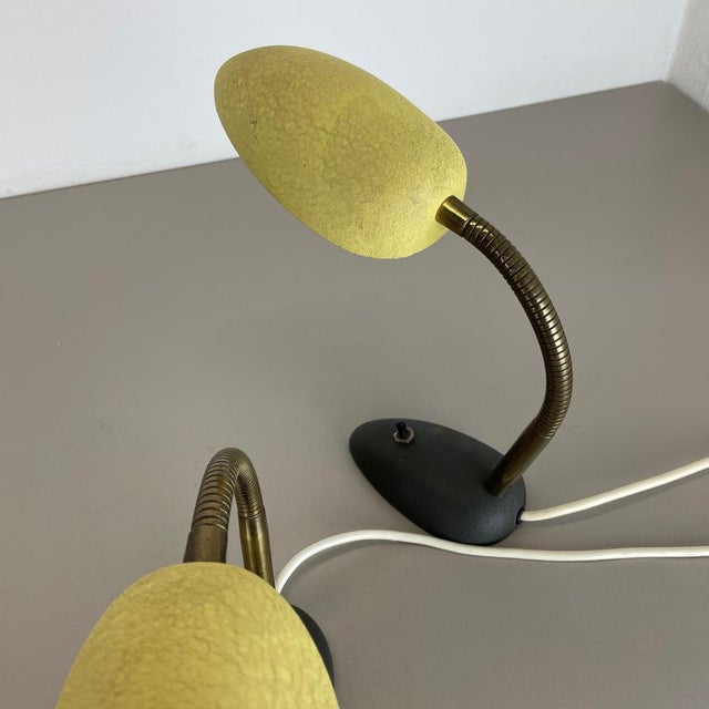 Yellow + Black Sputnik Table Lights in the style of Stilnovo and Auböck, Italy, 1950s, Set of 2 For Sale - Image 15 of 18